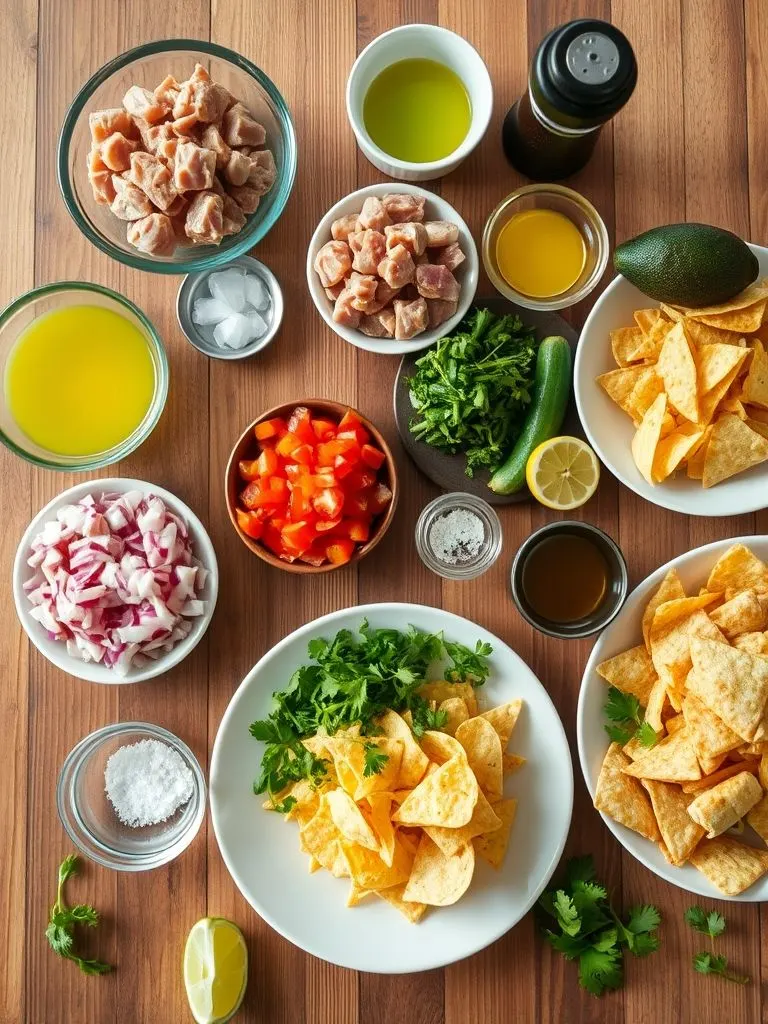 Ceviche Tuna Ingredients