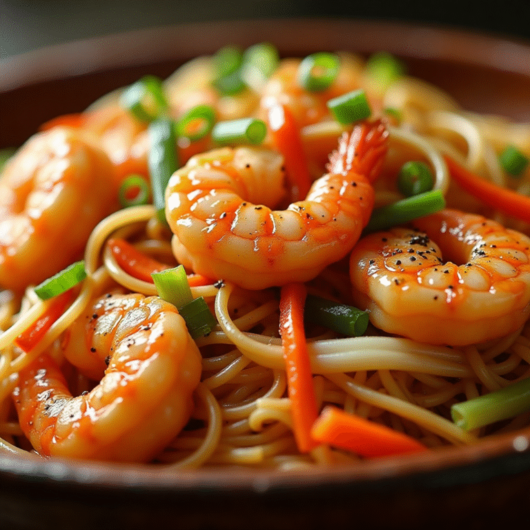 Easy Shrimp lo mein Recipe