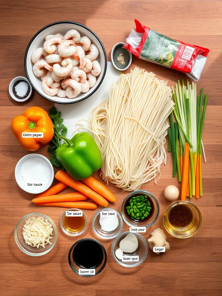 Easy Shrimp lo mein Recipe Ingredients