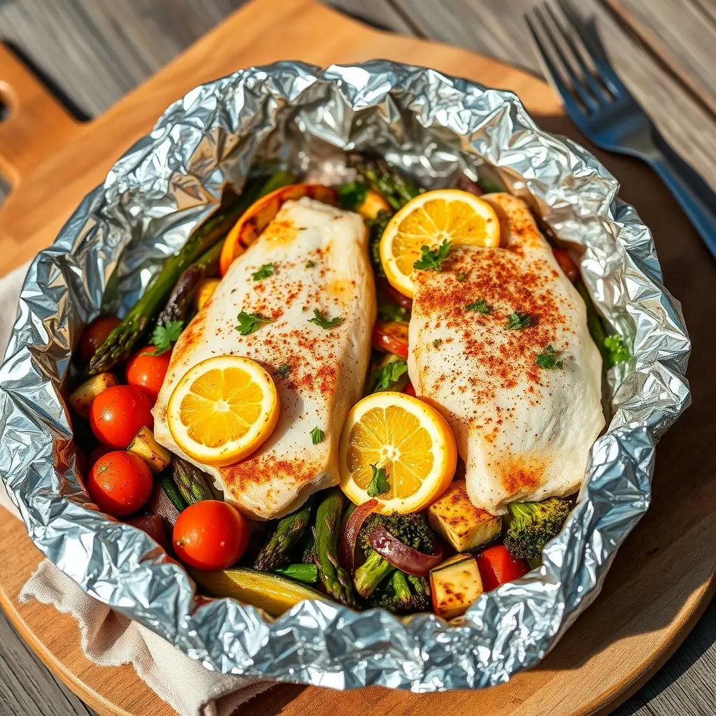 Grilled Cod in Foil