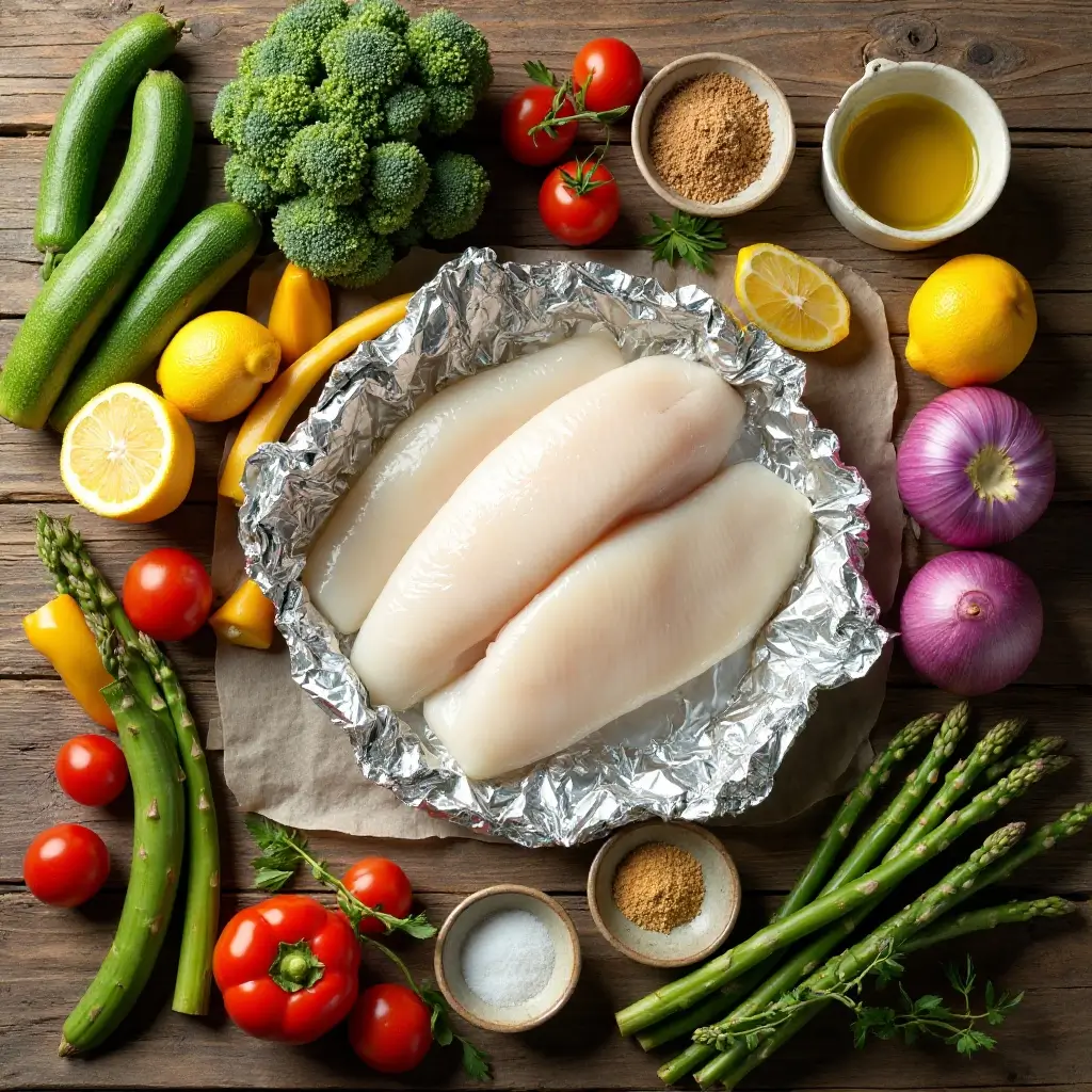 Grilled Cod in Foil