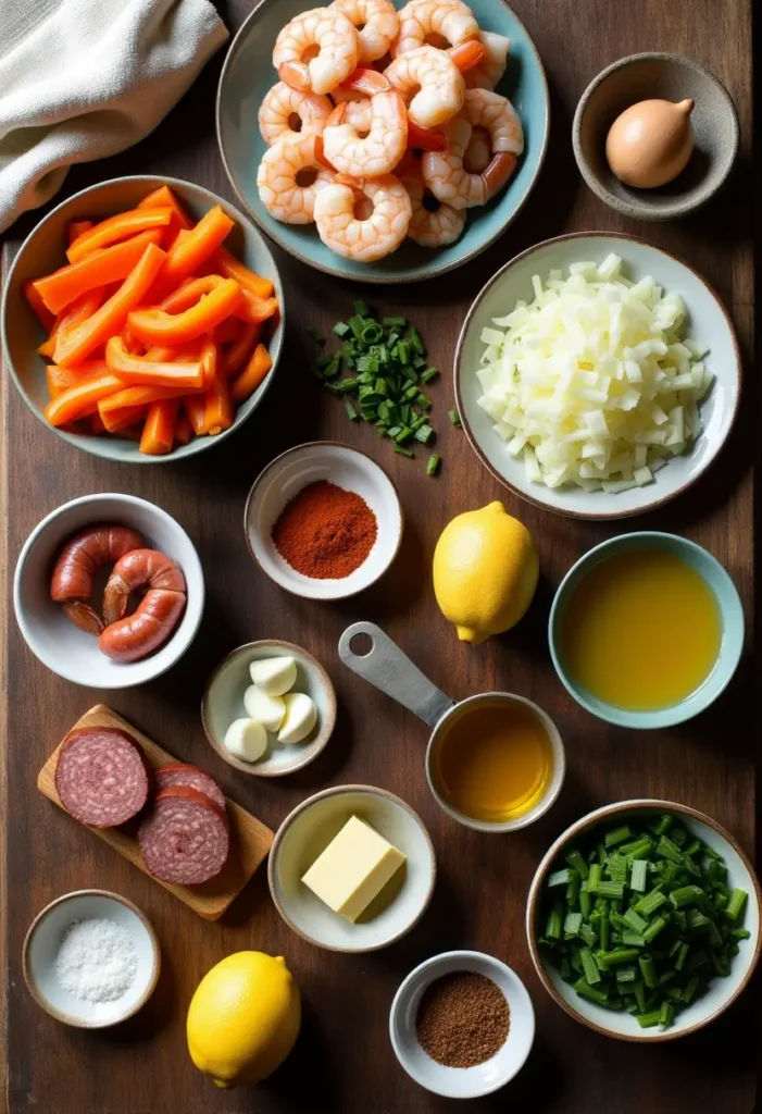 Quick Shrimp and Sausage Recipe Ingredients