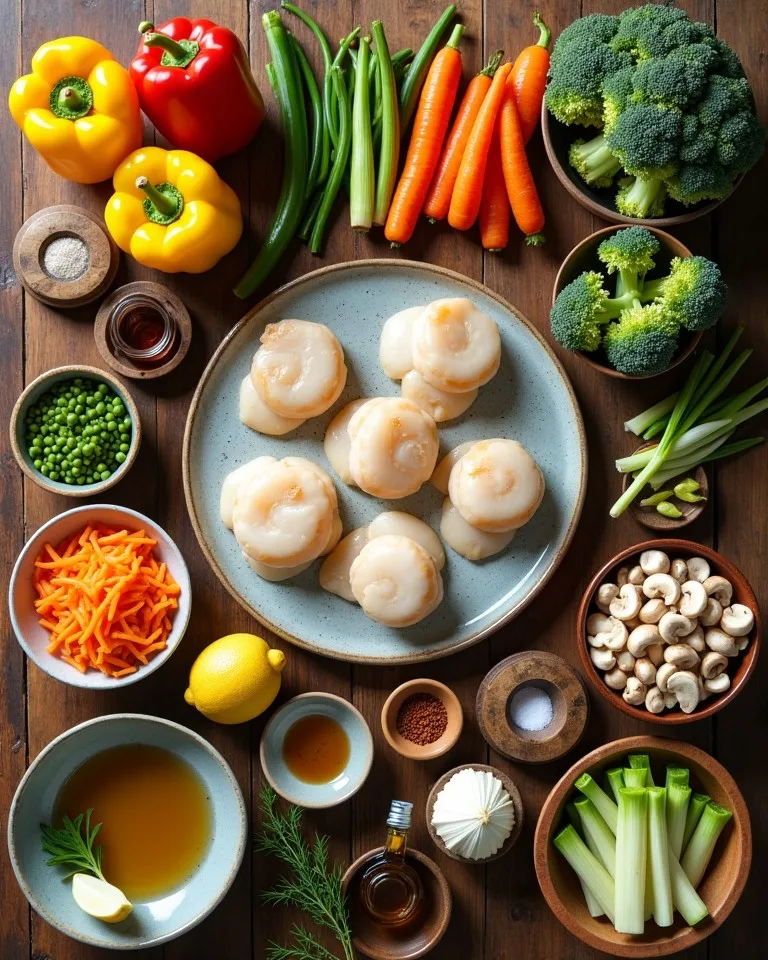 Scallop Stir Fry Ingredients