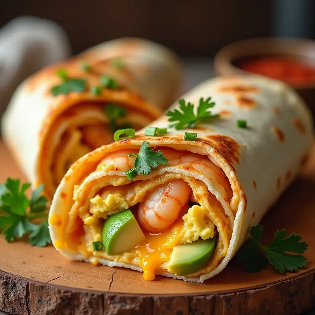Shrimp Breakfast Burrito