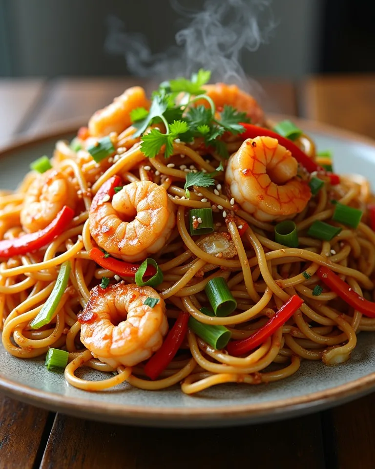 Easy Shrimp lo mein Recipe