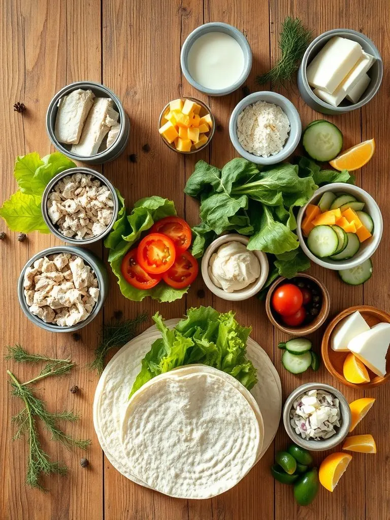 Tuna Fish Wrap Ingredients