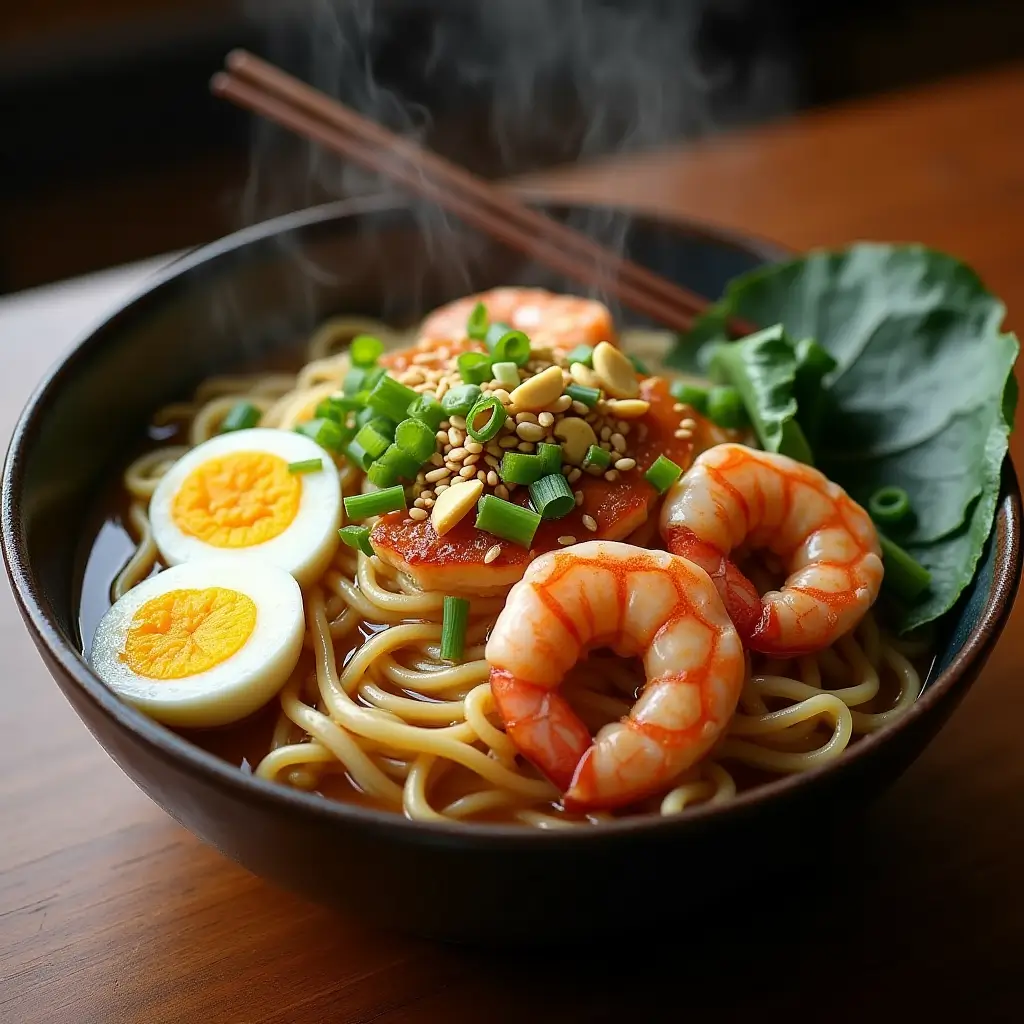 shrimp and ramen noodles