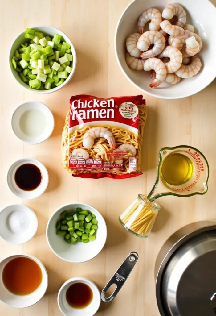 shrimp and ramen noodles Ingredients
