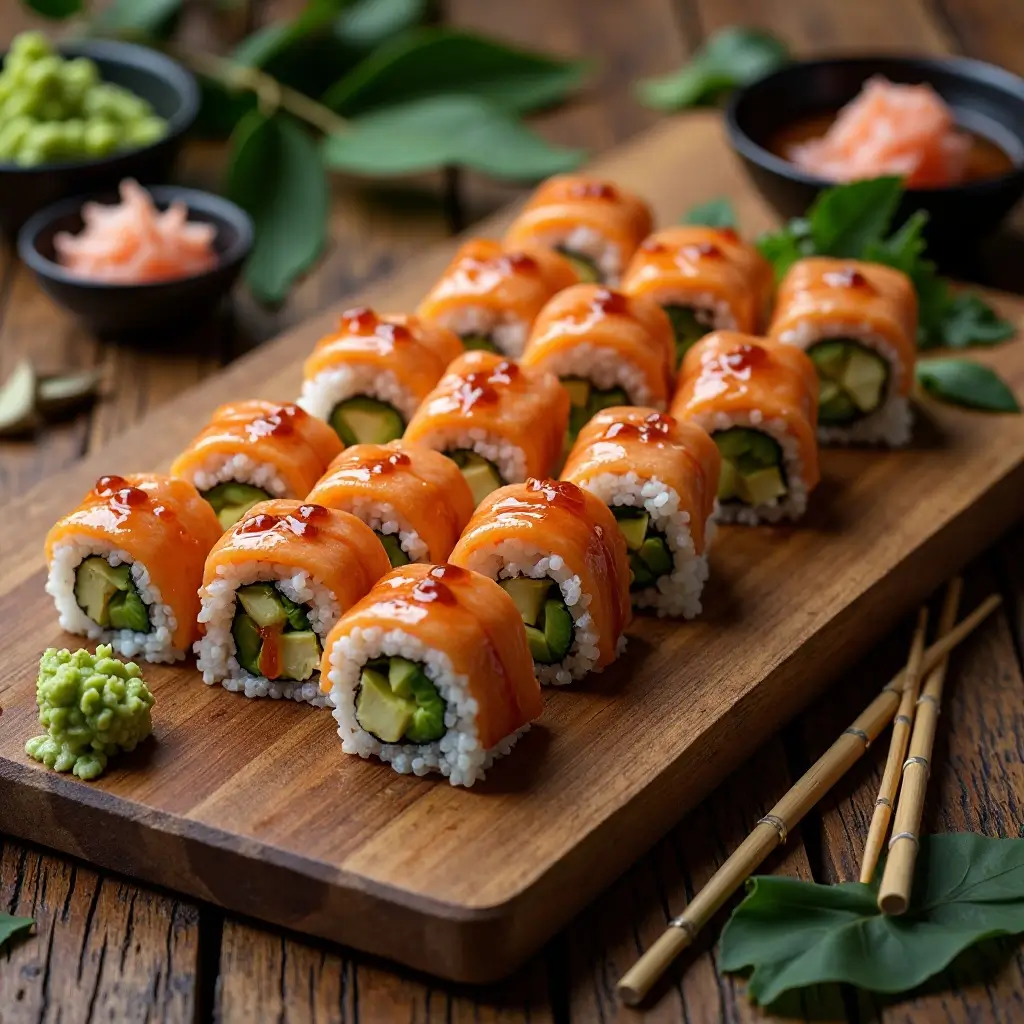 Cooked Salmon Sushi