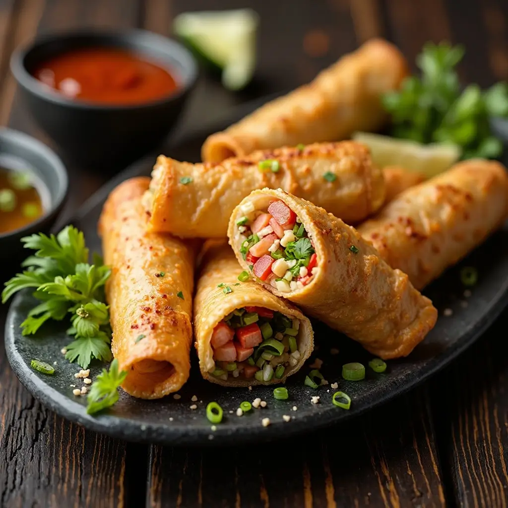 Salmon Egg Rolls