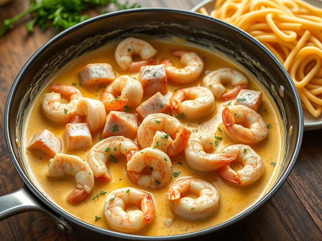 Salmon Shrimp Sauce