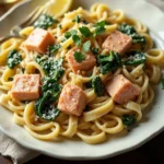 Salmon Spinach Pasta
