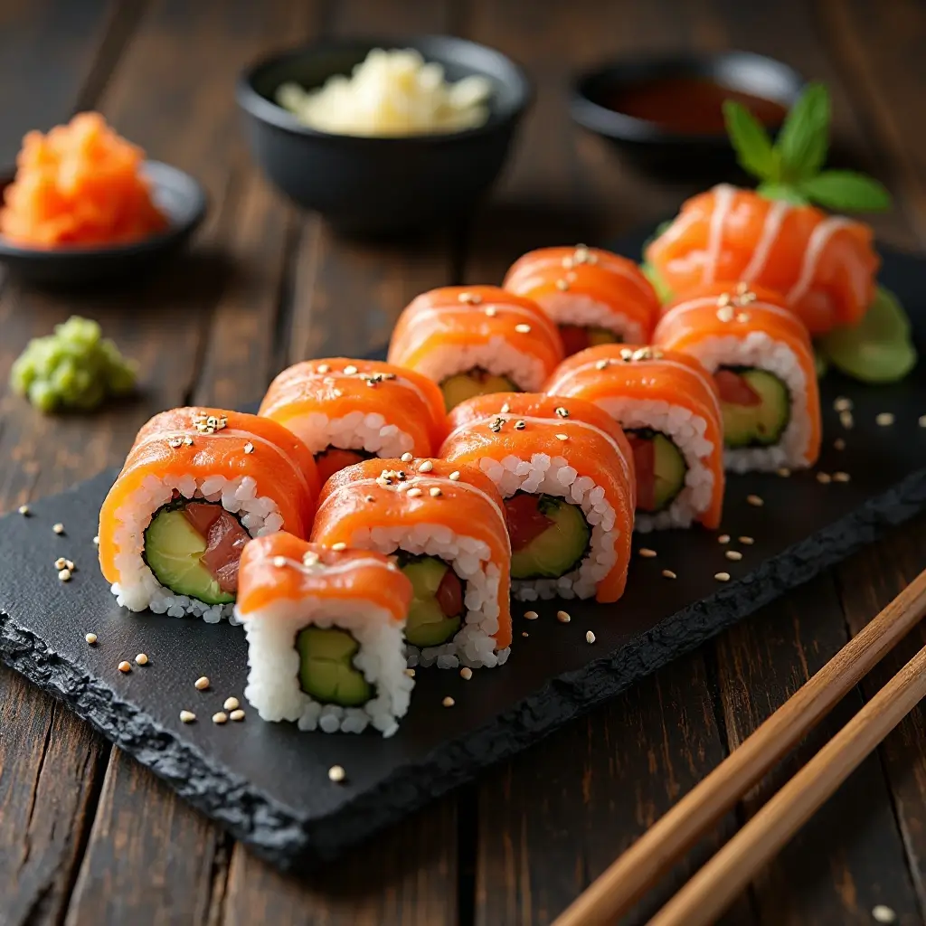 Salmon Wrapped Sushi