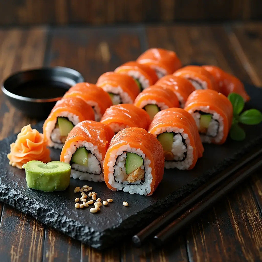 Salmon Wrapped Sushi