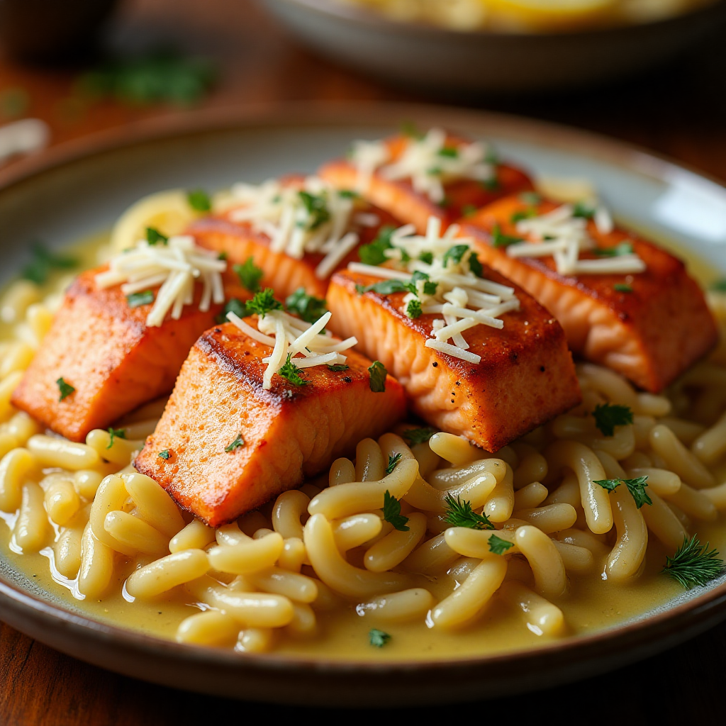 Salmon and Orzo