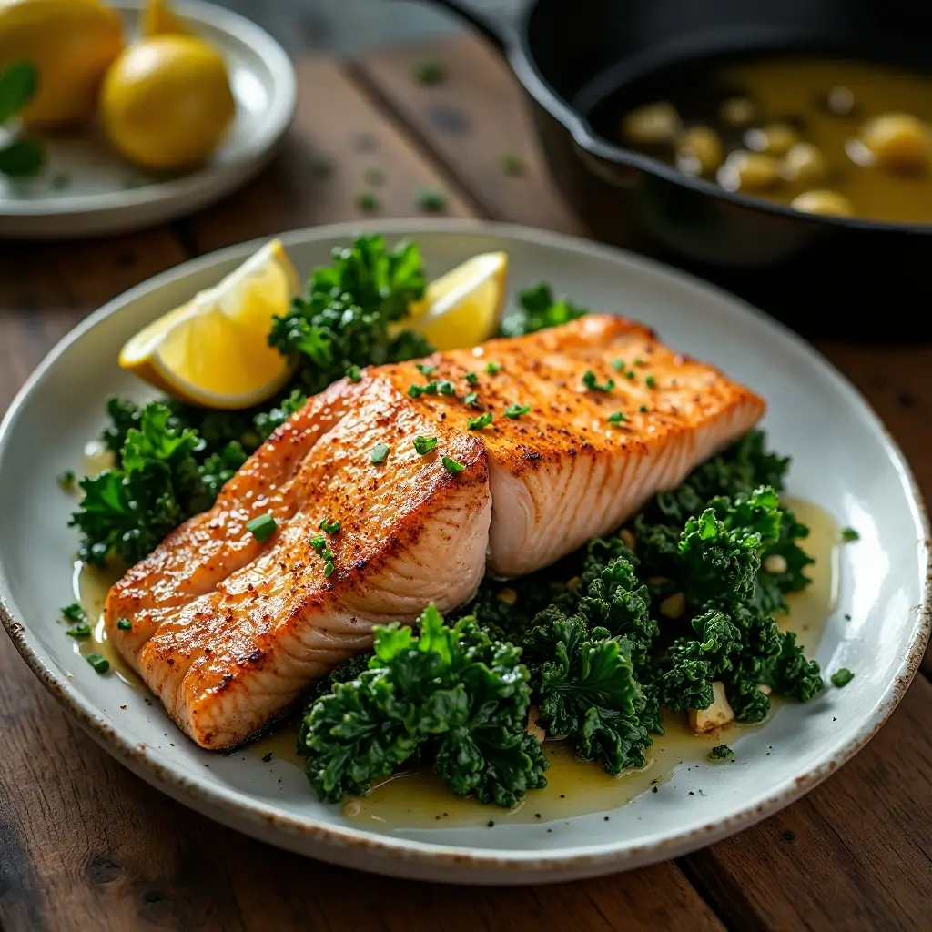 Salmon kale