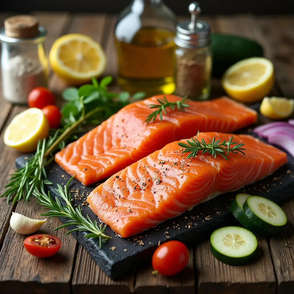Salmon with Roasted Vegetable