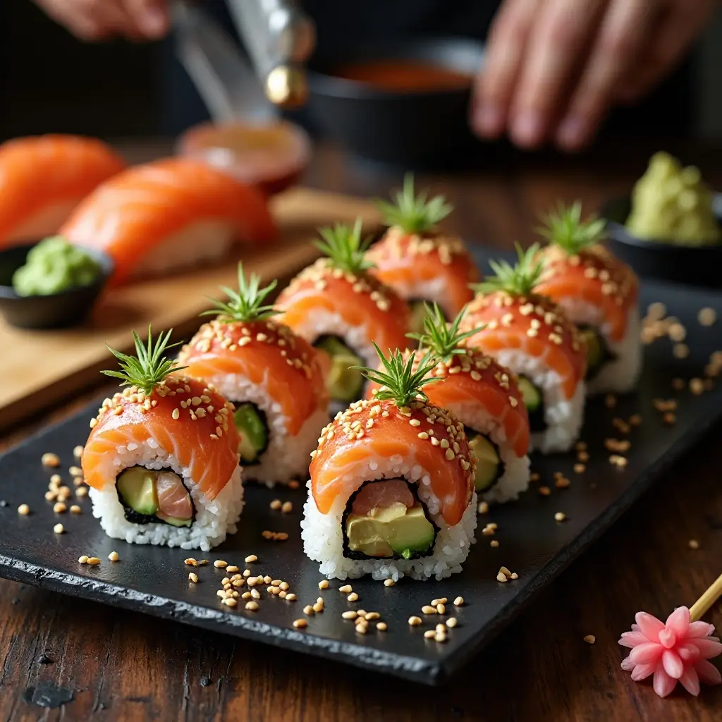 Seared Salmon Sushi