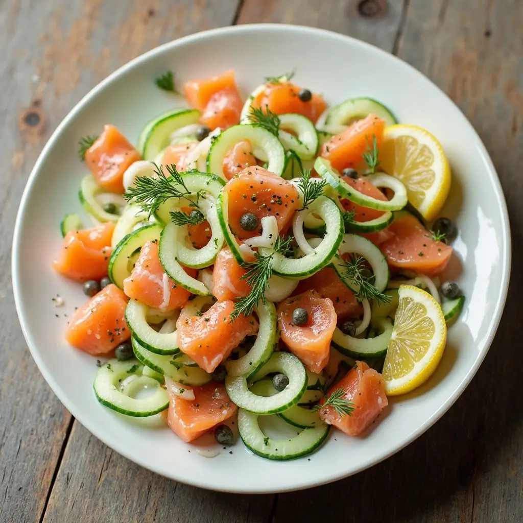 Smoked Salmon Cucumber Salad