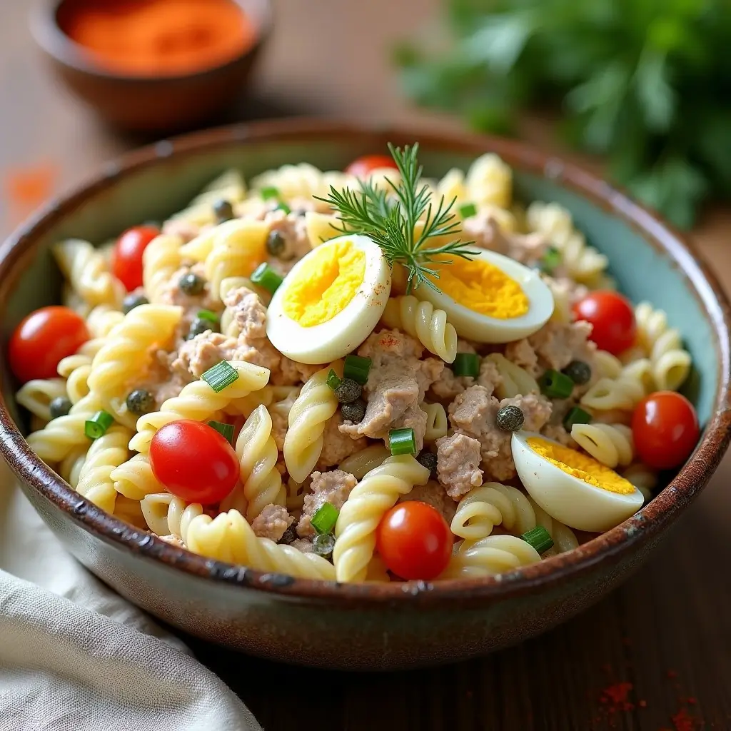 Tuna Pasta Salad Recipe with Egg