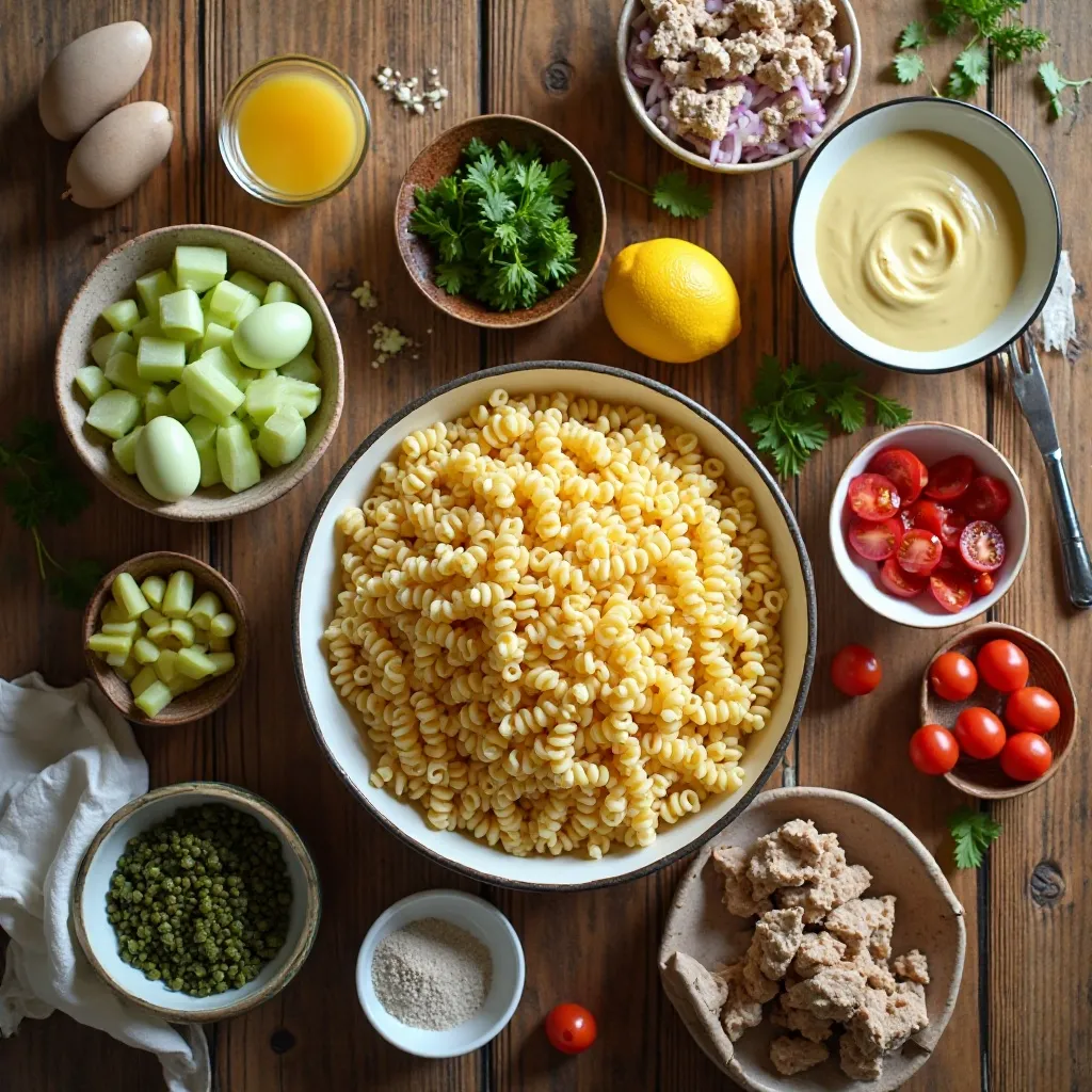 Tuna Pasta Salad Recipe with Egg
