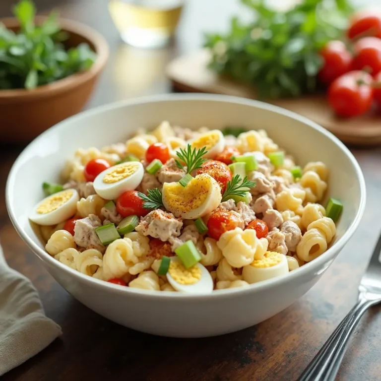 Tuna Pasta Salad Recipe with Egg