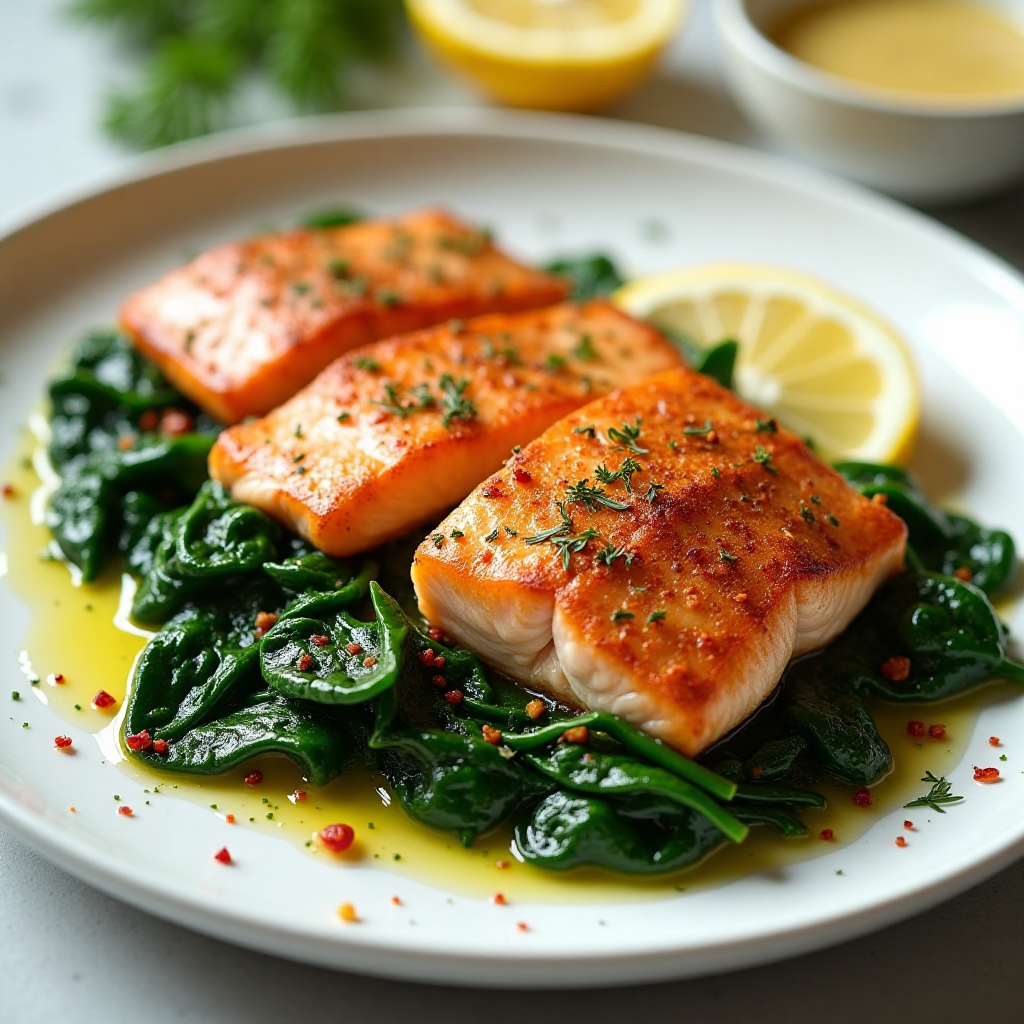 healthy salmon and spinach recipes