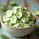 Creamy Cucumber Salad with Mayo