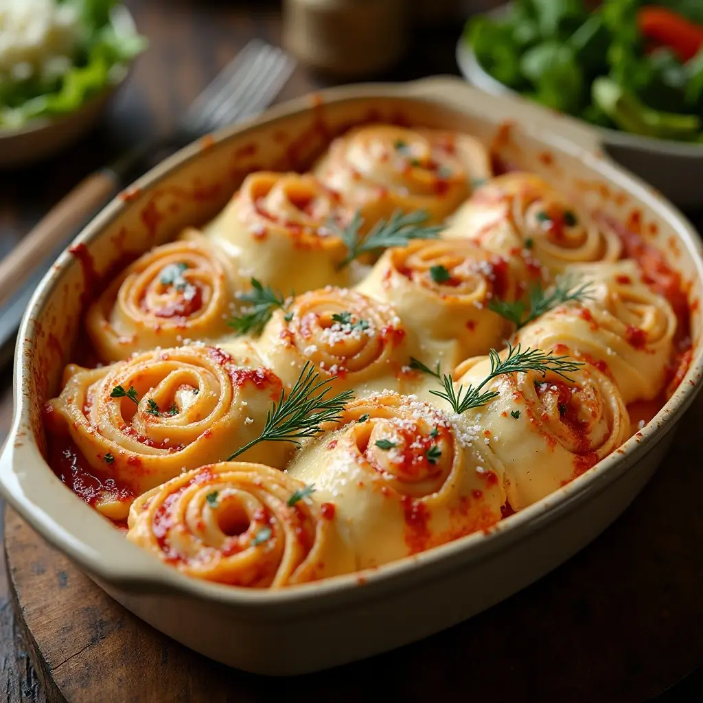Salmon Lasagna Rolls