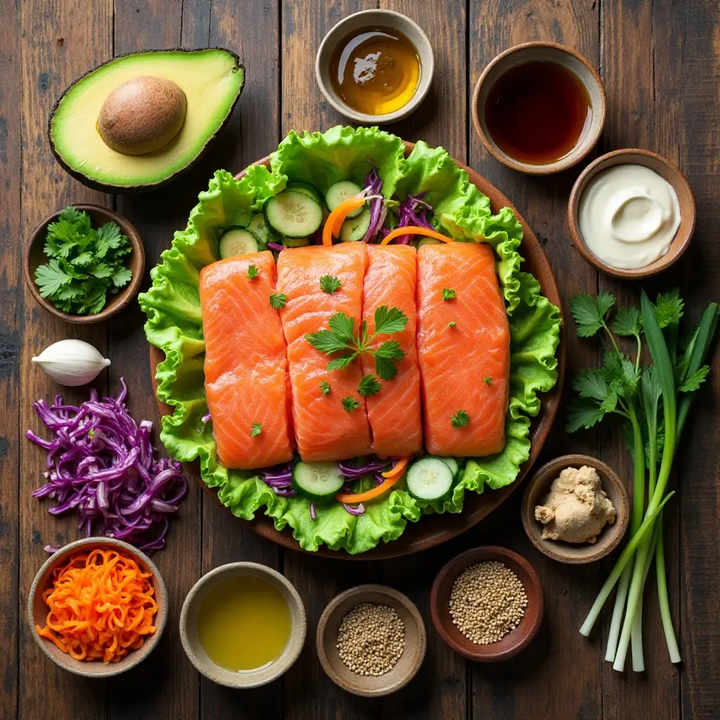 Salmon Lettuce Wraps