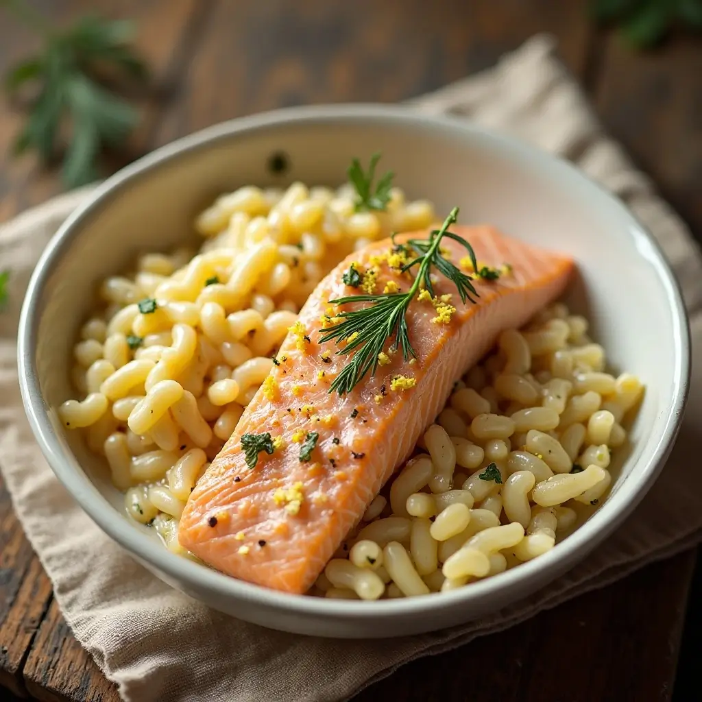 Salmon Orzo