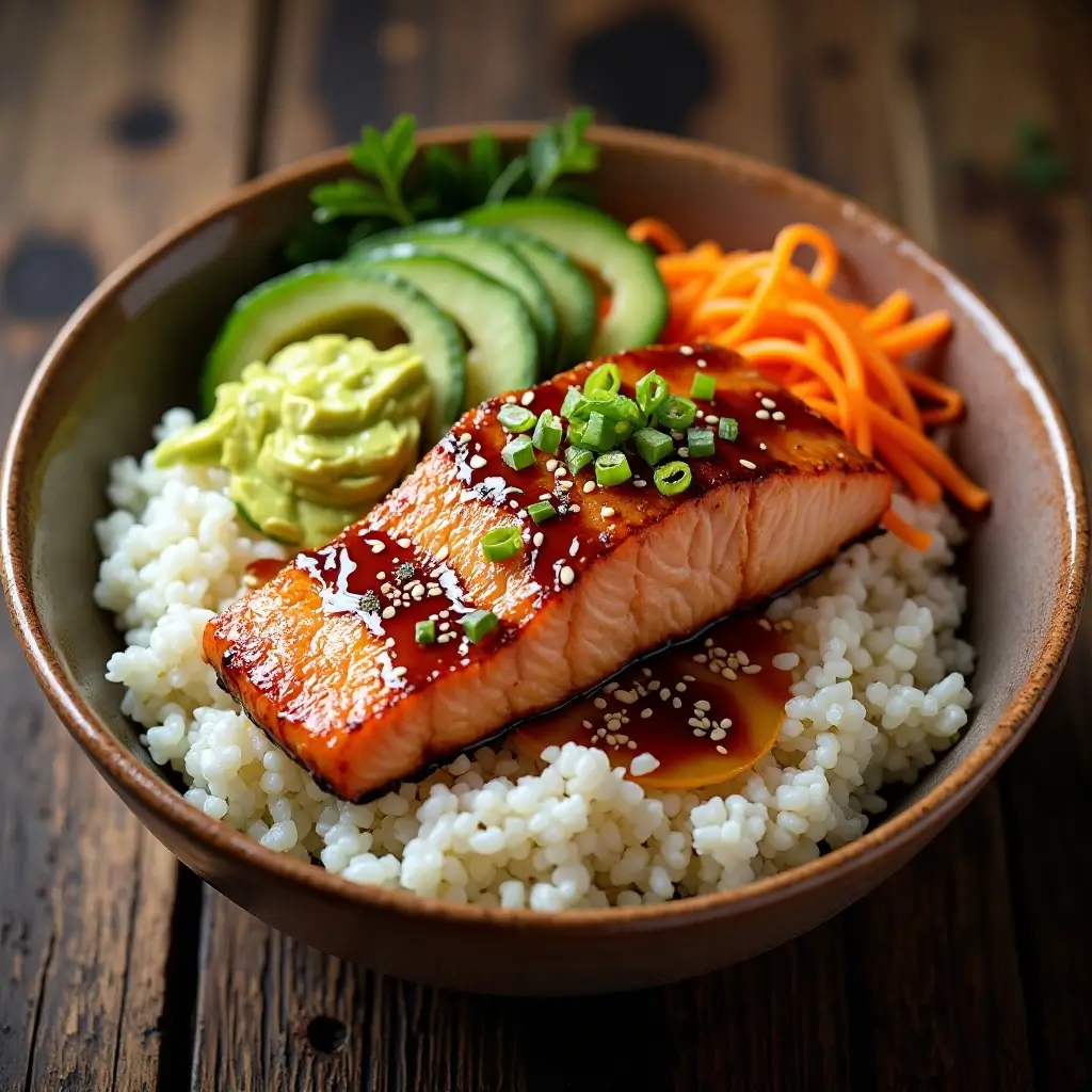 Salmon Teriyaki Bowl