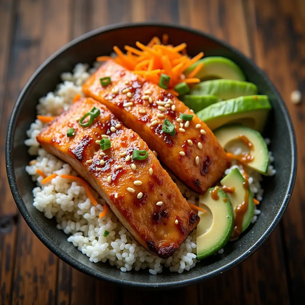 Salmon Teriyaki Bowl