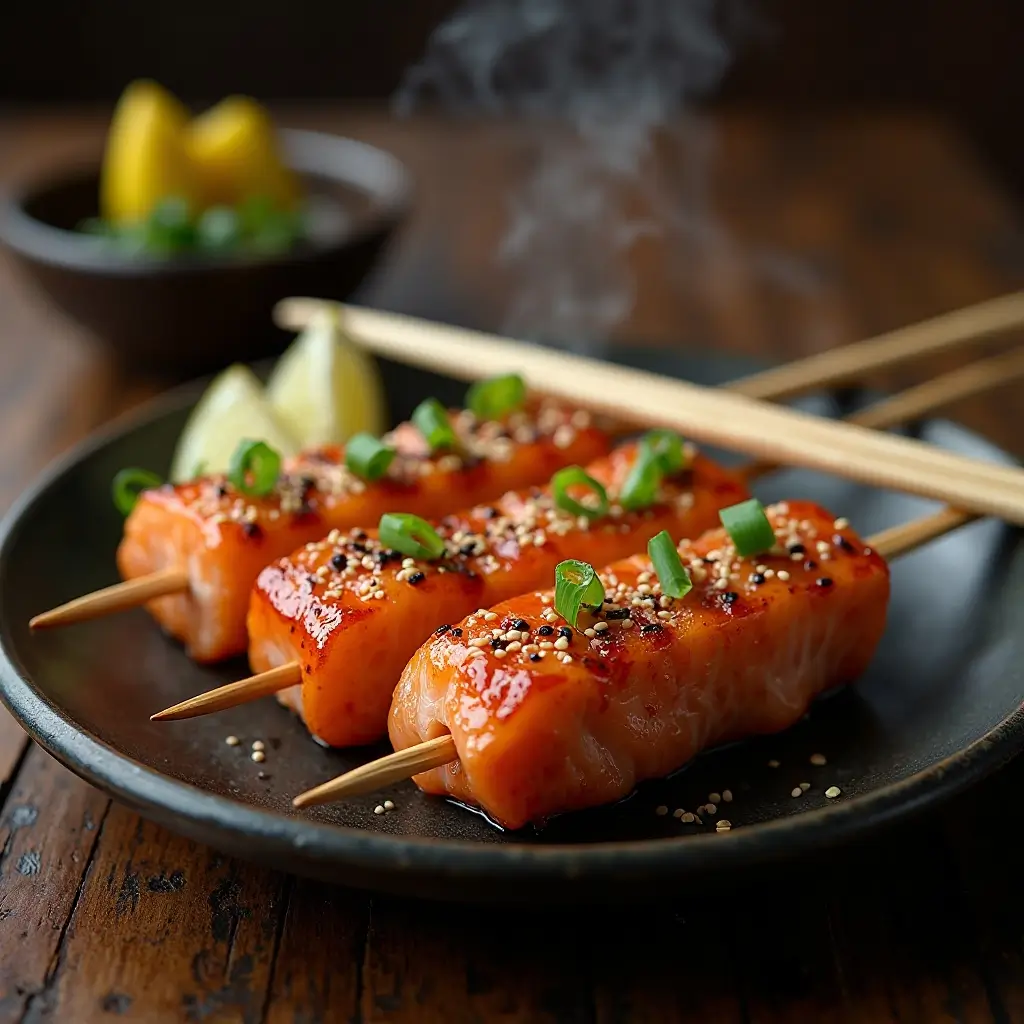 Salmon Yakitori