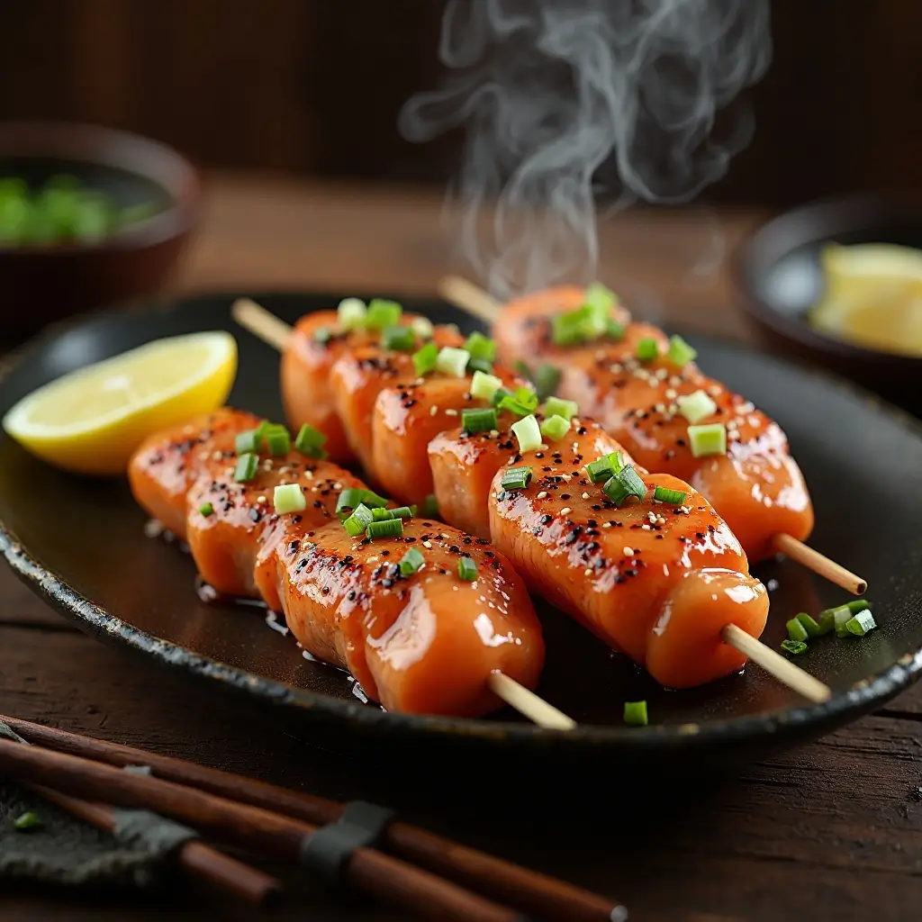Salmon Yakitori