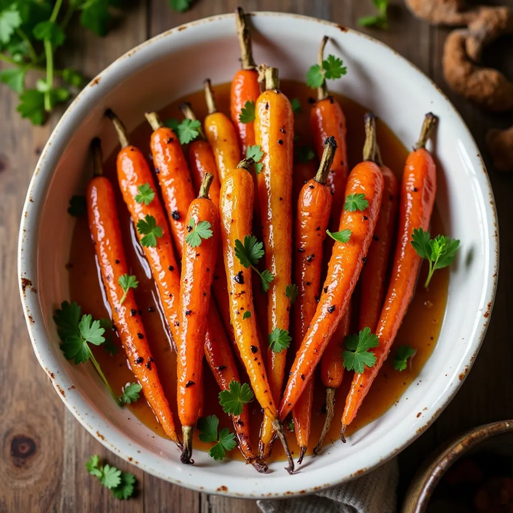 Honey Glazed Rainbow Carrots
