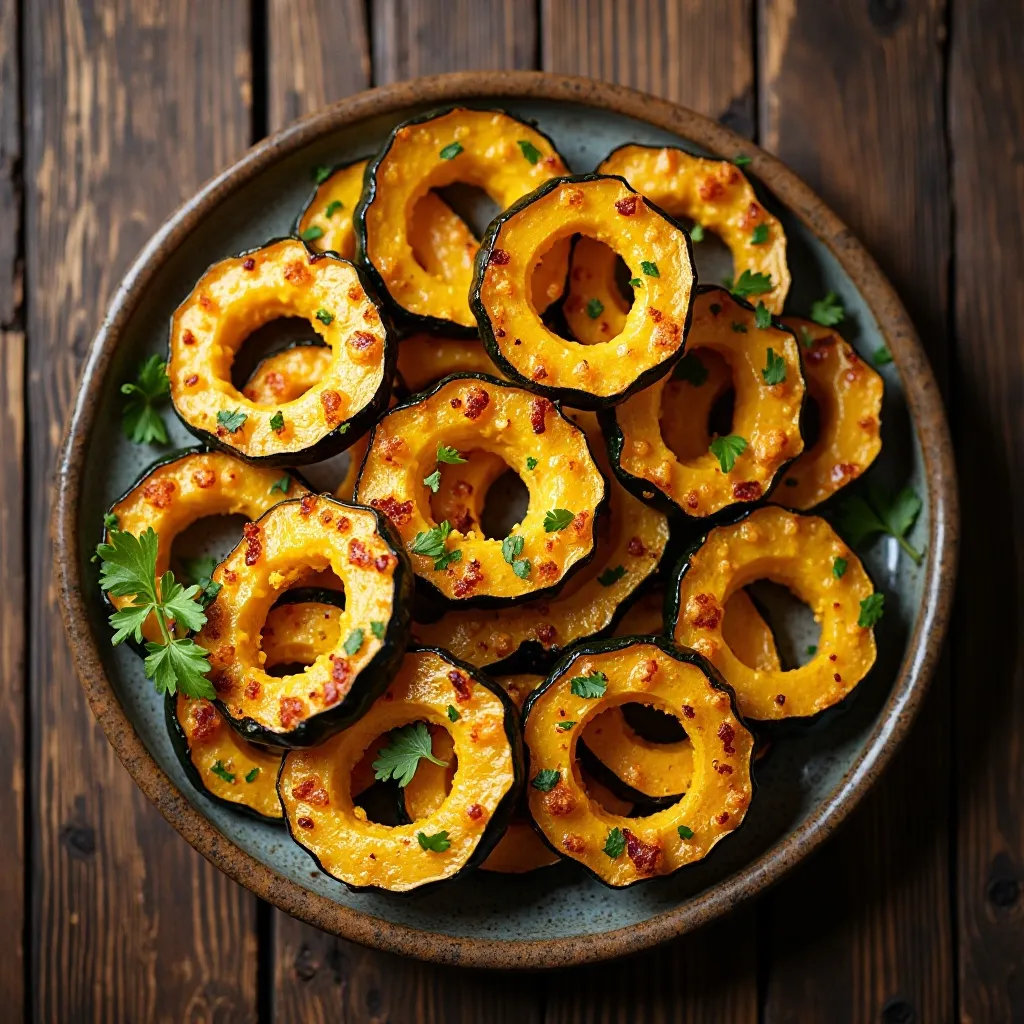 Parmesan Roasted Acorn Squash Rings