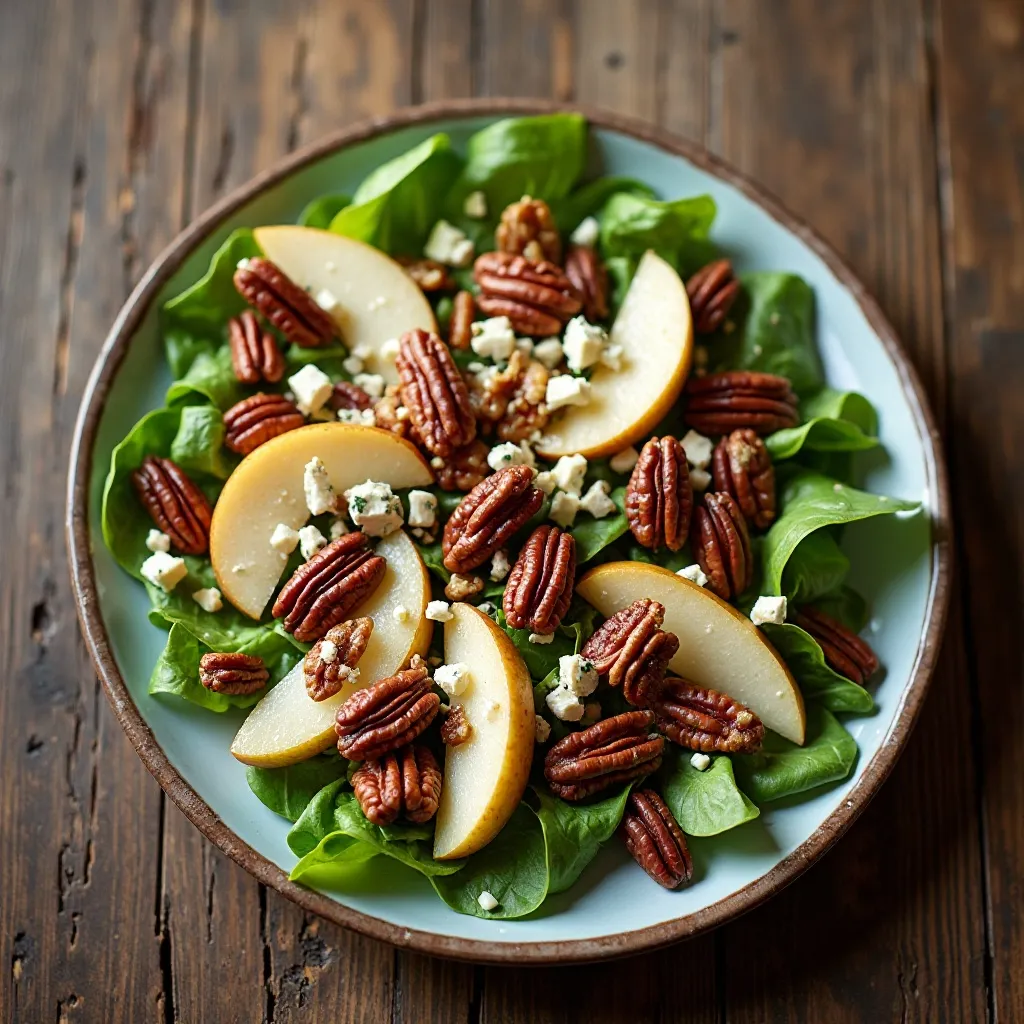 Pear Gorgonzola Salad with Candied Pecans