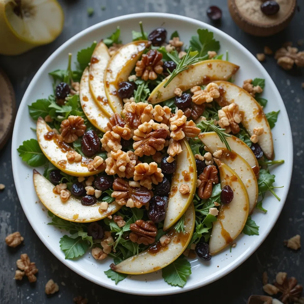 Pear and Walnut Salad with Balsamic

