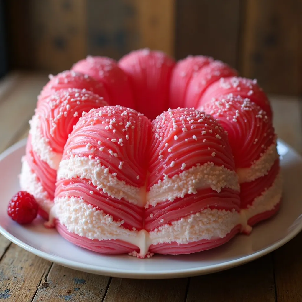 Raspberry Ribbon Jello Mold