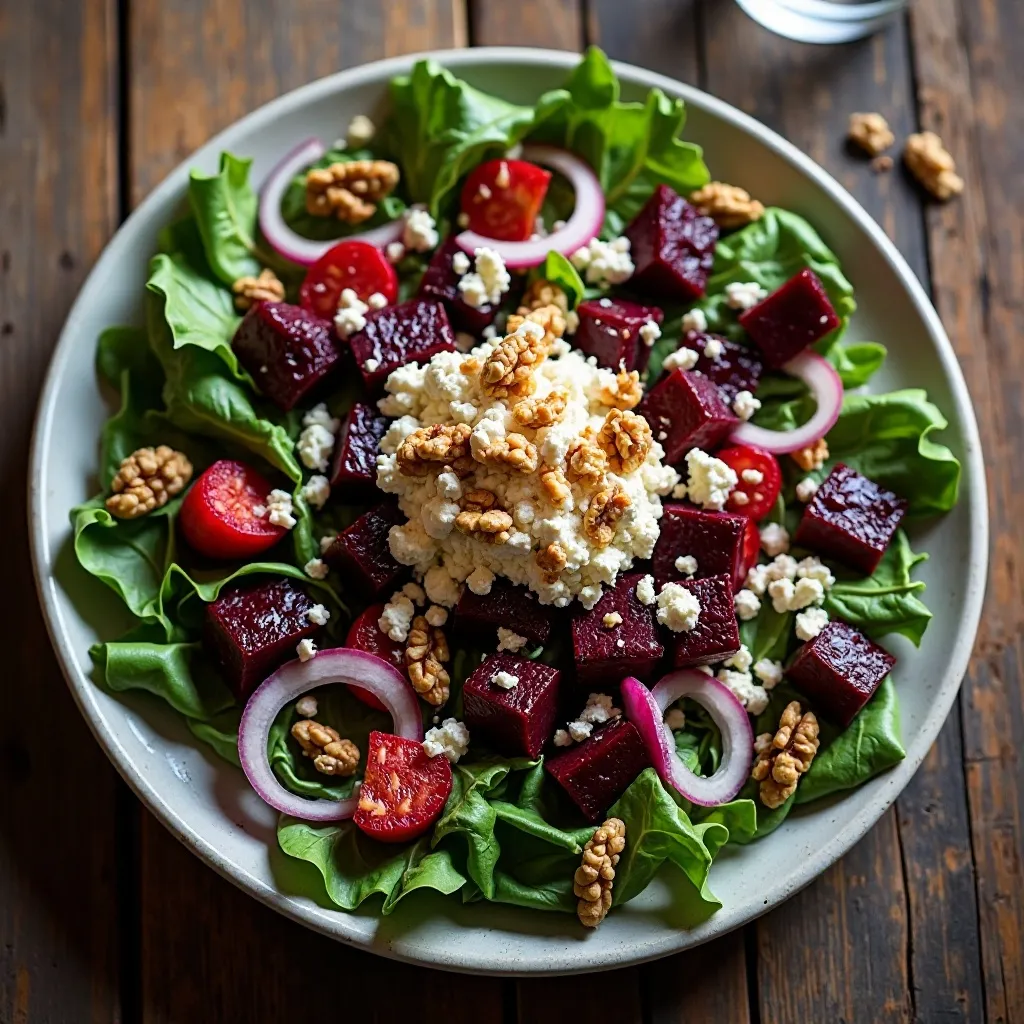 Roasted Beet and Goat Cheese Salad