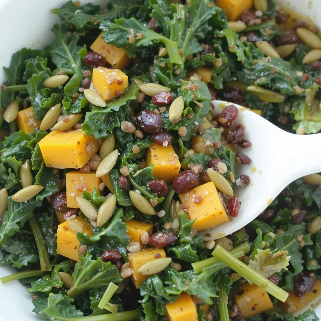 Roasted Butternut Squash and Kale Salad
