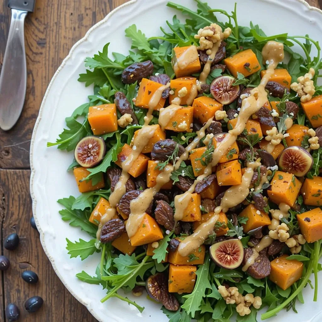 Roasted Sweet Potato and Arugula Salad