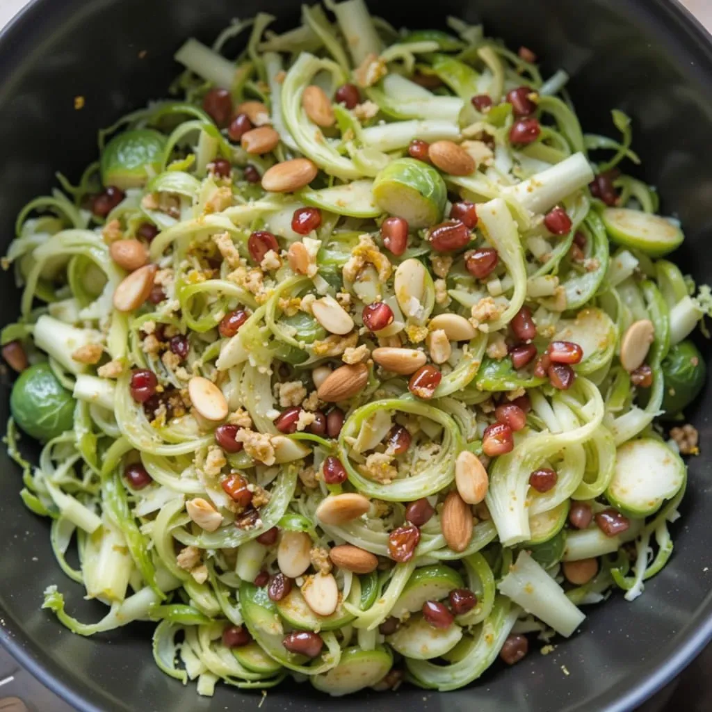 Shaved Brussels Sprout Salad with Pomegranate