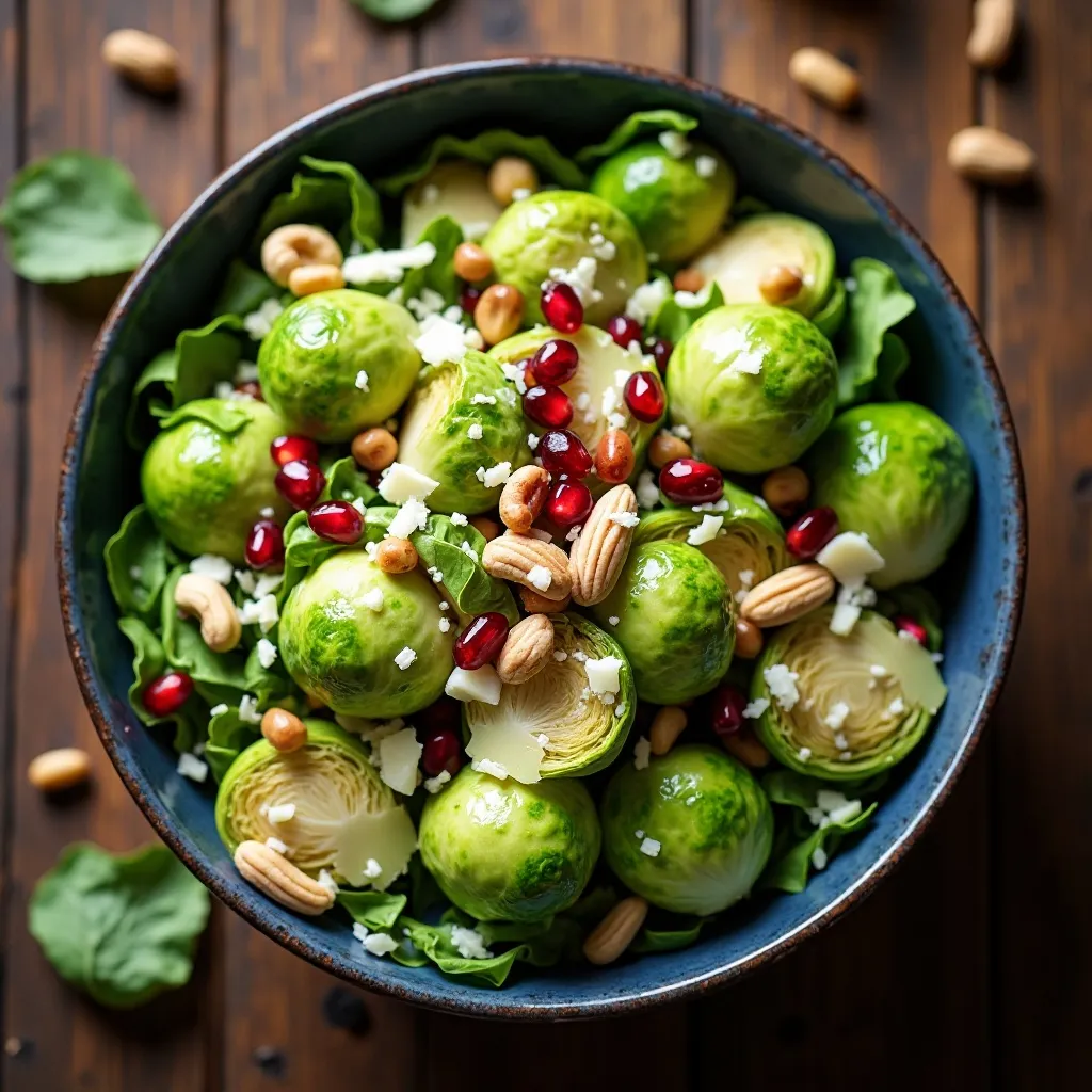 Shaved Brussels Sprouts Salad with Lemon Dressing