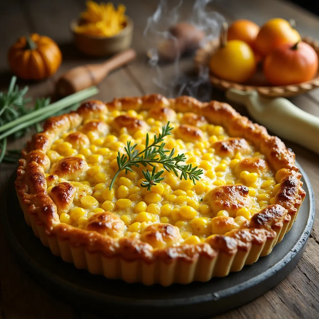 Sweet Corn and Caramelized Onion Tart