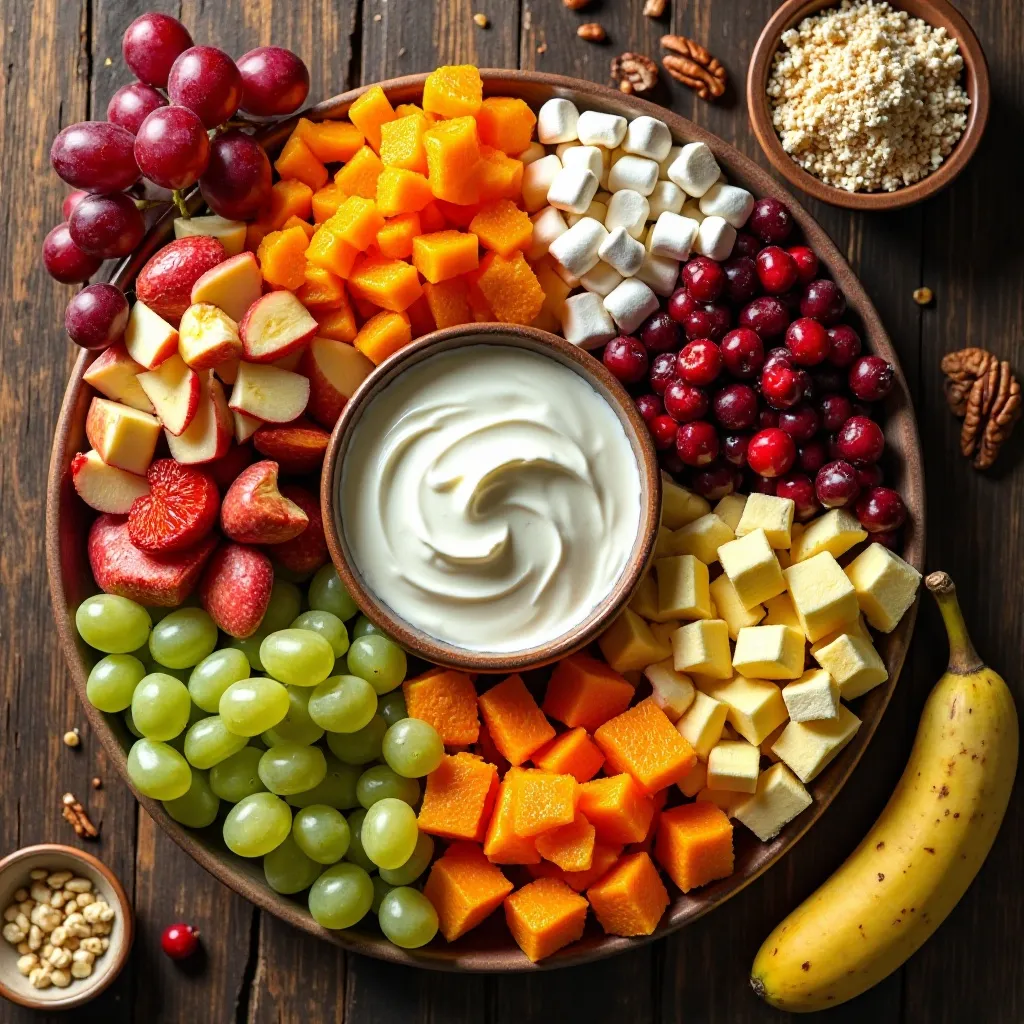 Thanksgiving Fruit Salad with Whipped Cream