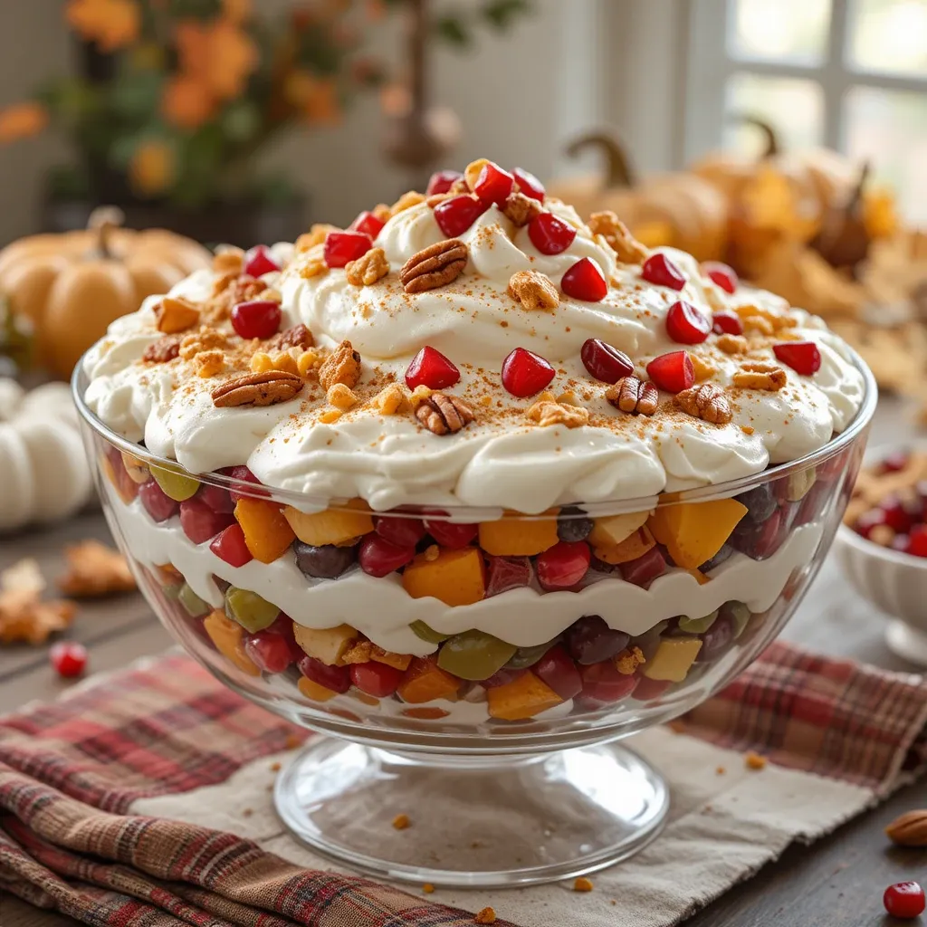 Thanksgiving Fruit Salad with Whipped Cream