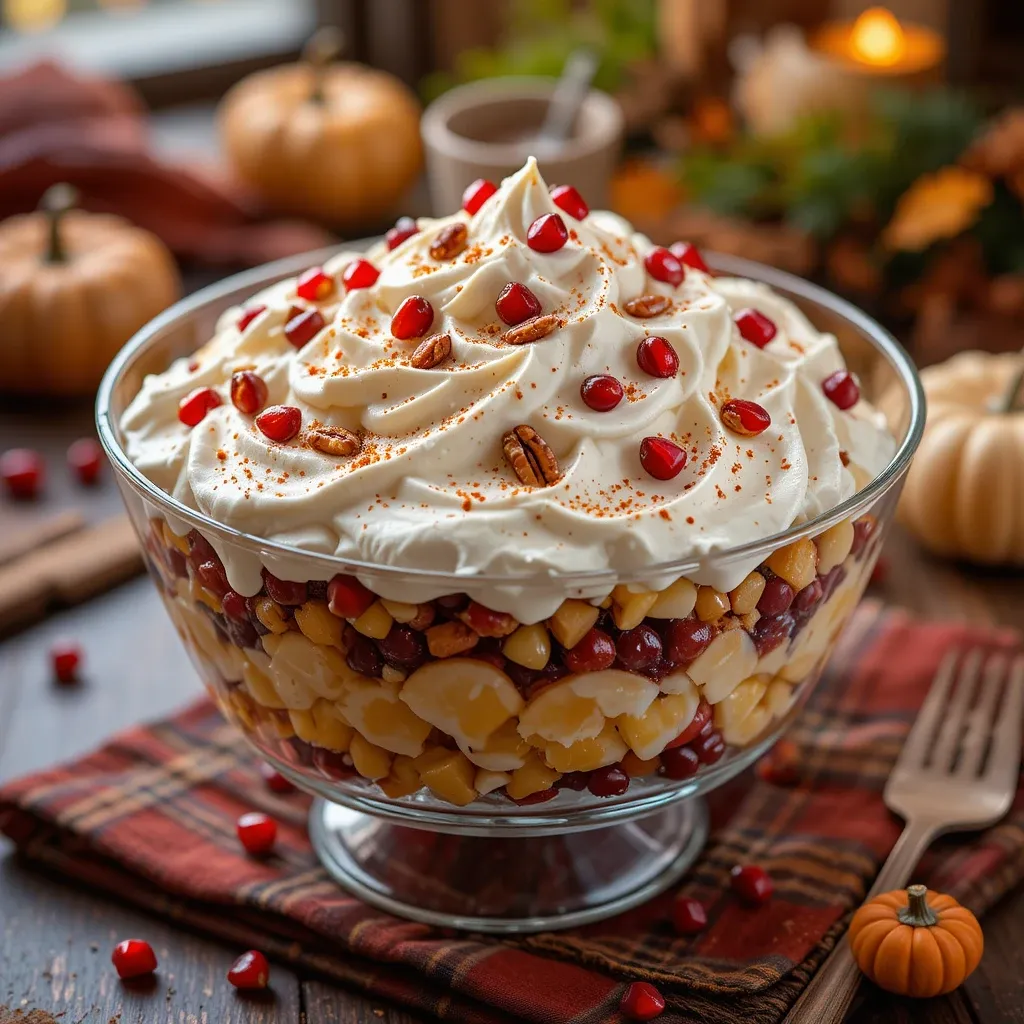 Thanksgiving Fruit Salad with Whipped Cream