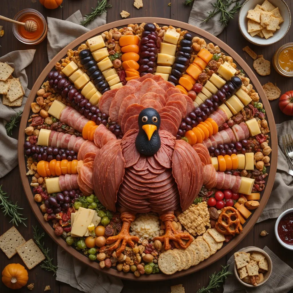 Thanksgiving Turkey Charcuterie Board